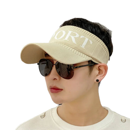 Stylish Unisex Polyester Sun Visor Hat Cap Outdoor Adventures Custom Logo for Travel and Casual Use Adults