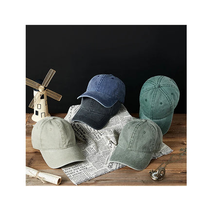 Unisex Blank Washed Unstructured Low Profile Hat 100% Cotton Plain Vintage Baseball Cap