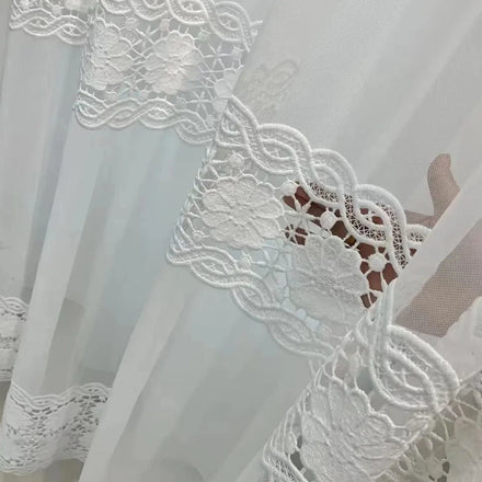 Ready Stock All Our Website Polyester Embroidered Sheer Curtain Window Curtain Fabric