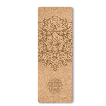 Hot Sale Eco-friendly Pilates Mats Home Fitness 5mm Thickness Double-Sided Anti-Slip Waterproof Stain Resistant Cork Yoga Mat