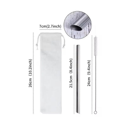 Factory Wholesale Reusable Straw 18/10 Stainless Steel Metal Bubble Tea Straw Colored Straw