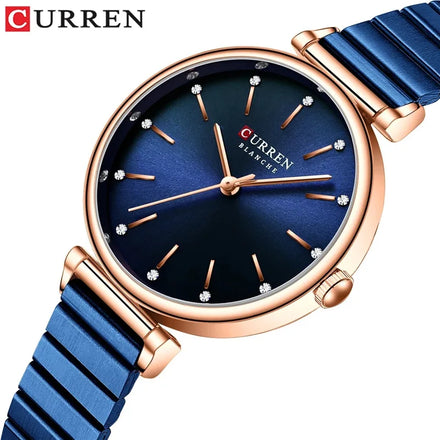 Curren 9081 Ladies Steel Band Watch Waterproof Quartz Fashion Casual Women Watch Unique Luxury Watch