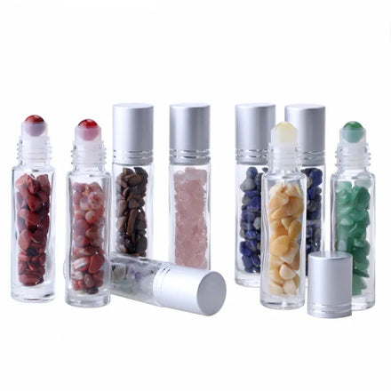5ml 10ml Transparent Gemstone Perfume Roller Bottle