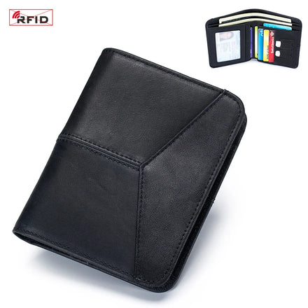 2026 New Arrival Men's Leather Wallet RFID Blocking Business Travel Wallet Custom Logo