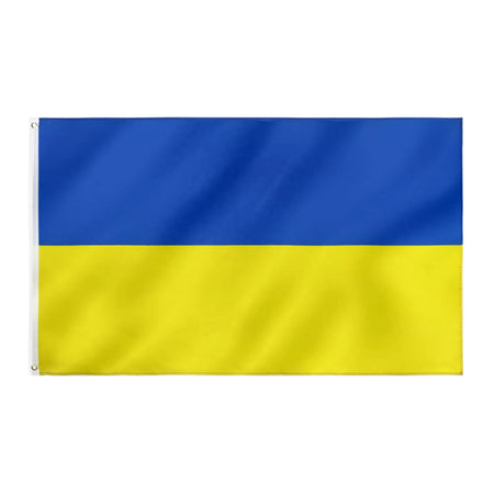 3x5ft Double Sided 100% Polyester Custom Outdoor Flying Flags Banners with 2 Grommets Strong Double Stitched-UA Ukrainian Flag