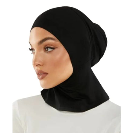 Wholesale Custom Soft Stretchy Hijab Cap Adjustable Muslim Stretchy Turban Full Cover Shawl Cap Full Neck Coverage for Women