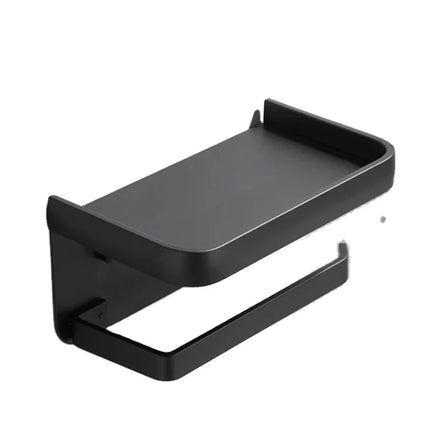 Metal Toilet Paper Holder Wall-Mounted Paper Roll Holder Storage Tray Toilet Organizer Phone Stand Bathroom Accessories