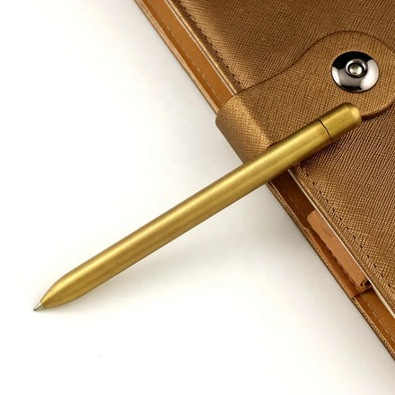 Factory Directly True Brass Matte Polished Astronaut Space Outdoor Father Bullet Shaped Heavy Brass Pens