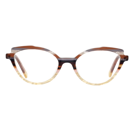 Cross-border Factory Wholesale Cat's Eye Glasses Acetate Optical Frame Gradient Color Acetate Optic Frame Stock Eye Glasses