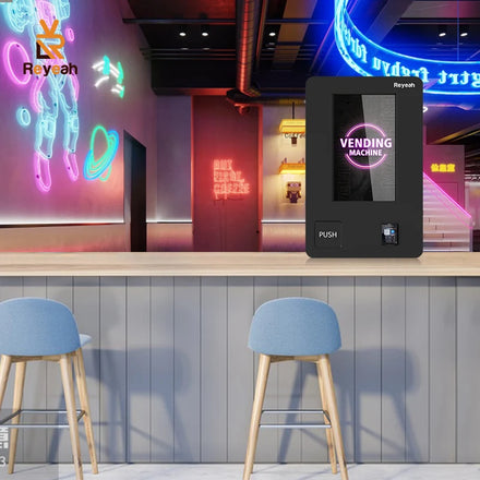 21.5 Inch Lcd Touch Screen Wall Mounted Mini Vending Machine Oem Id Card Reader Age Verification Vending Machine