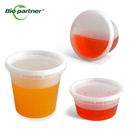 Clear Disposable Plastic Restaurant Food Storage Containers with Lids Leakproof Takeout Soup Containers Microwavable Feature
