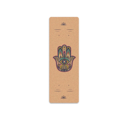 Wholesale Dzh DZH-2 72x26 Inch 5MM High Elastic Non-slip Eco-Friendly TPE Cork Waterproof Customized Ink Printed Yoga Mat