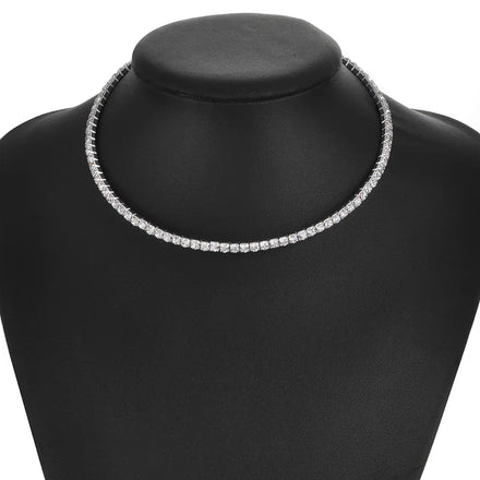 New Arrival 1/2/3/4/5/6 Rows Square Crystal Necklace Super Shiny Women Jewelry Set for Bride Engagement Wedding Stage Show