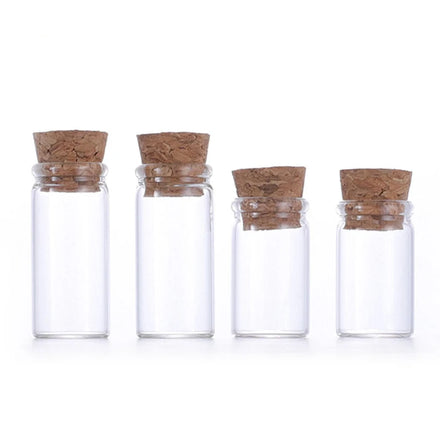 2ml 3ml 15ml 20ml 30ml Mini Clear Drifting Bottles Small Wishing Bottle With Cork Stoppers for Wedding Birthday Party Glass Jars