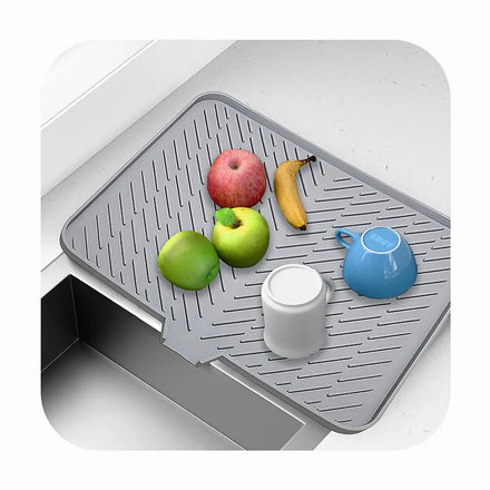 Extra Large Dish Draining Mat Silicone Dish Drying Mat BPA Free Easy to Clean Drying Pad for Kitchen Counter