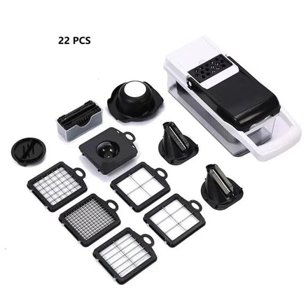 2024 Hot Stainless Steel Vegetable Chopper Multi Cutter for Easy Home and Kitchen 26pcs for Fruit Vegetable Cutting Assistant