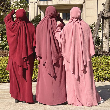 2024 Modest Abaya for Muslim Women Ramadan Payer Dresses Dubai Middle East Jilbab Abaya Khimar