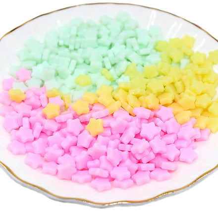 Mini Star Shape Candy Resin Cabochon Food Charms for DIY Slime Filler Cream Glue Handmade Decoration Material