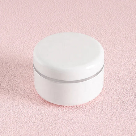 Plastic Cosmetic Cream Jar 2024 New Arrival Empty Round White 20g Ready to Ship Face Cream Jar with Sliver Cover