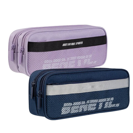Deli 66764A Multi-layer Storage Sports Casual Pencil Pouch Portable Large Capacity Students Stationery Bag 96pcs Per Carton Set