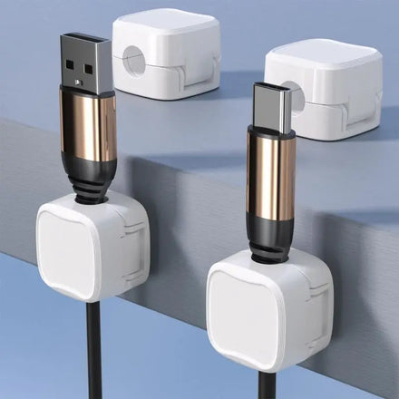 6pcs Magnetic Phone Cable Clips Cable Smooth Adjustable Cord Holder Adhesive Wire Holder Organizer