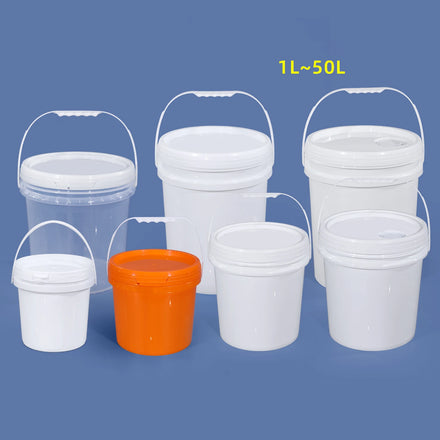 Wholesale 1L-50L Food Grade Heavy Duty Round Pail Thickened 5 Gallon Plastic Bucket with Lid Handle Chemical Resistance Bucket