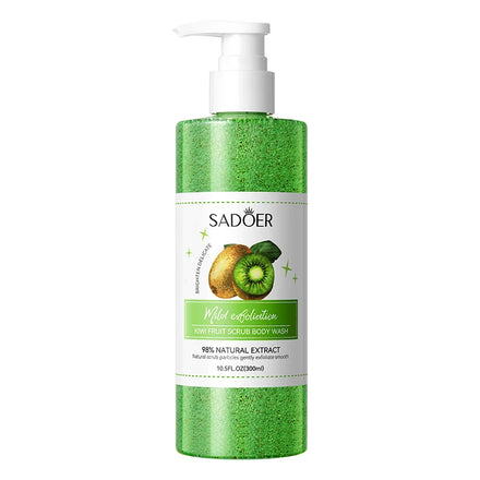 Private Label Organic AHA BHA PHA Body Wash Body Cleansing Exfoliating Kiwi Body Scrub Shower Gel