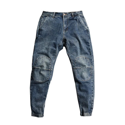 Wholesale Custom Street Wear Jeans for Men Patched Straight Loose Denim Vintage Casual Legging Overalls Harem Pants