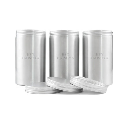 Luxury Custom 300ml Black Aluminum Container for Supplements Pills Essential Oils Lipstick Face Cream Perfume Makeup Tools