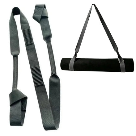 Custom Logo Color Adjustable High Elasticity Durable 100% Nylon Shoulder Belt Yoga Mat Strap Sling Carrier for Women Exercise