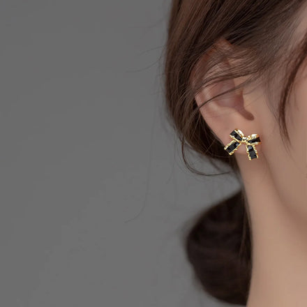 Fashion S925 Sterling Jewelry Semi-permanent Enamels Wholesale Butterfly Jewelry Stud Earrings for Women