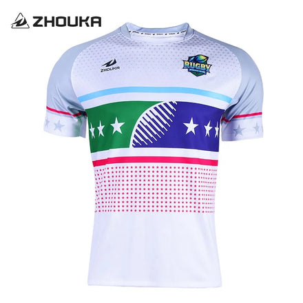 Custom Polyester 280G Heavyweight Occupation Rugby Football Wear Sublimation Rugby Jersey Set League Rugby Uniform Shirt for Men