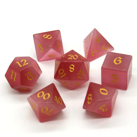 High Quality Bulk D20 Polyhedral Gem Dice Red Stone Dungeons & Dragons DND Set with Custom Logo for Gaming
