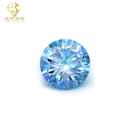 Loose Round Brilliant Cut Klein Blue Moissanite 3mm 4mm Wholesale Colors Moissanite Stone Loose Moissanite Diamond