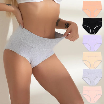 European US Size Ladies Panties Pure Cotton High-waisted Women Underwear for European US Markets