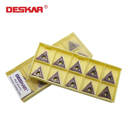 DESKAR CNC Lathe Carbide Inserts Turning Tools Machining Cut Sharp Blade Universal Blade TNMG160404 160408-HA LF6018