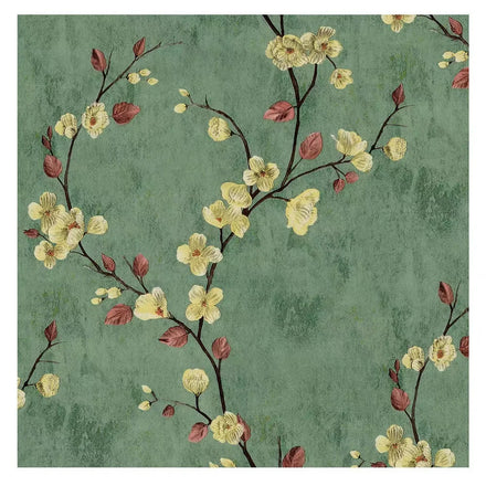 UDK Modern Waterproof Mould-Proof Natural Flower 3D PVC Self-adhesive Wallpaper Roll Living Room Hotel Entertainment Household
