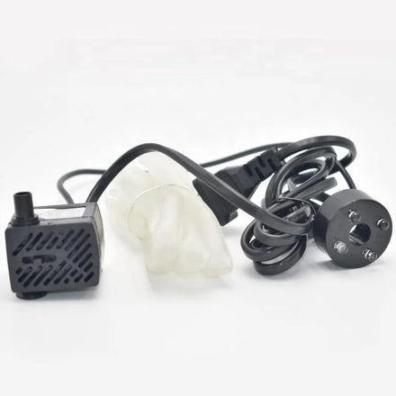 ALMANE 3W Mini Submersible Water Pump with 4 LED Lights for Desktop Fountain Rockery Small Aquarium Pump