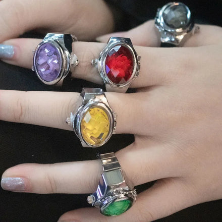 Flower Crystal Vintage Hot Selling Female Wholesale Elasticity Finger Rings Watch