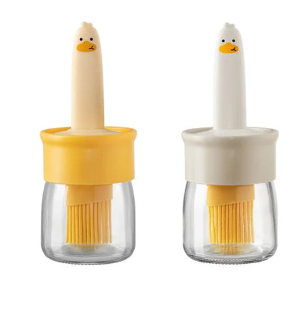 Oil Dispenser Vinegar Oil Bottle with Silicone Basting Brush