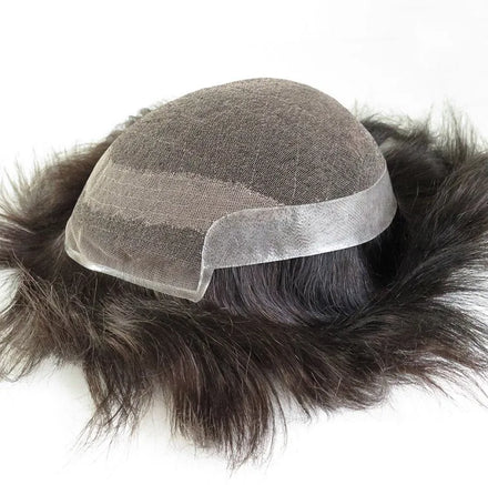 RU Natural Indian Hair Wig for Men Lace Base PU Around Fashion Spiky Toupee Replacement Oct Man Hair Extension Stock