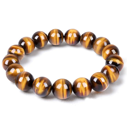 Natural Tiger Eye Crystal Bead Bracelet Genuine Gemstone Bracelet Dispelling Fear and Anxiety for Women Men