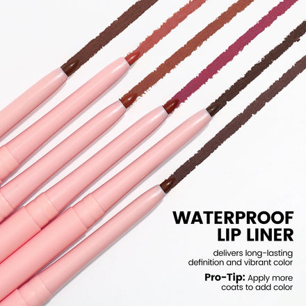 Hot Sale Smooth Vegan Lip Liner Pencil 6 Colors Lip Liner Custom Private Label