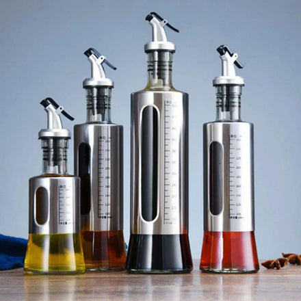 200ml 300ml 500ml Olive Oil Glass Bottle Cooking with Pouring Spout Oil Dispenser Bottle Kitchen Seasoning Container