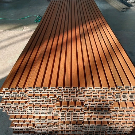 SONSILL Waterproof WPC Wall Panel Outdoor Wall Panel Sheets Fluted WPC Composite Wall Panel