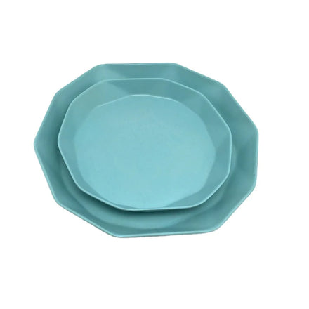 Eco-friendly Bamboo Fiber Serving Plate Tray Dinner Salad Plates