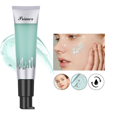 Hello Kiss 24ml Vegan Foundation Primer Long Lasting 2-Color Face Base Cream Moisturizing Gel for Invisible Quarantine Makeup