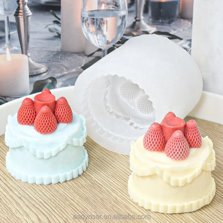 Early Riser New Strawberry Cake Silicone Mold DIY Homemade Chocolate Mousse Ice Cream Cake Candle Mold