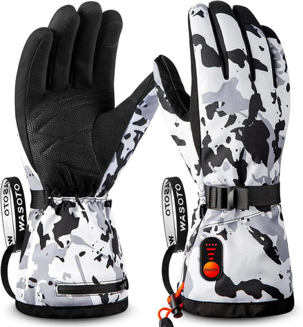 Rechargeable 7.4V 6000mah Battery Electric Heated Gloves Waterproof Winter Gloves for Skiing Hiking Cycling Hunting
