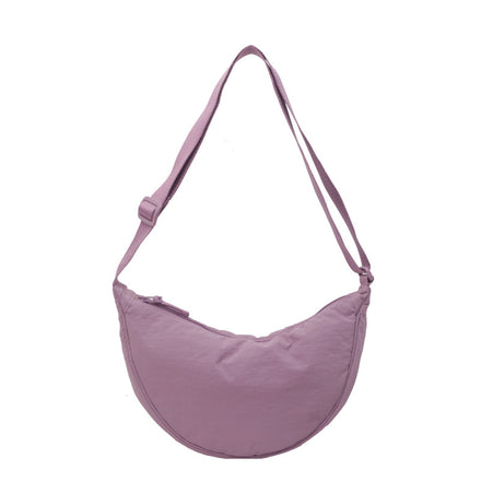 Top Demand New Arrival Pure Color Fashionable Nylon Shoulder Bag Lightweight Crossbody Dumpling Bags